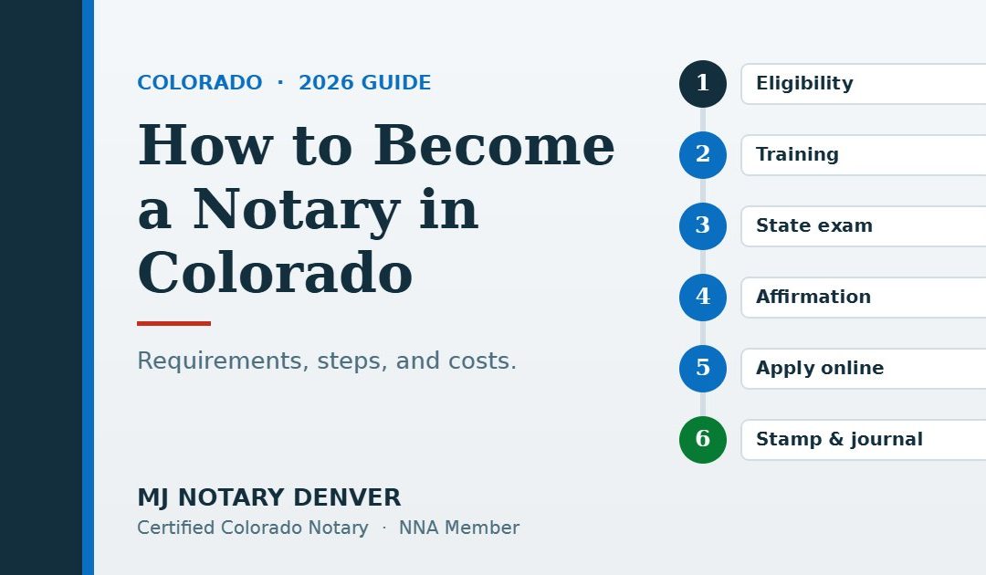 How to Become a Notary in Colorado: Requirements, Steps & Costs